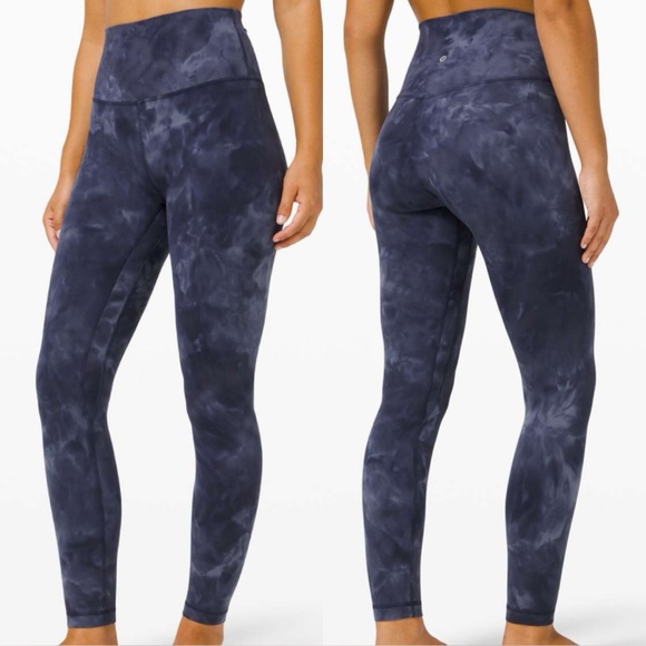 Lululemon Align Pant Legging 25" Diamond Dye Asphalt Grey True Navy Blue Nulu 6 - Picture 1 of 7